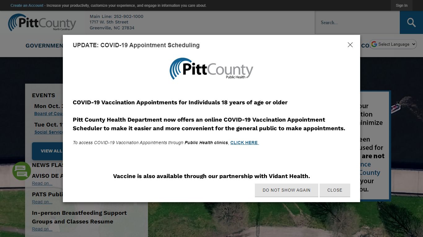 Pitt County, NC | Official Website